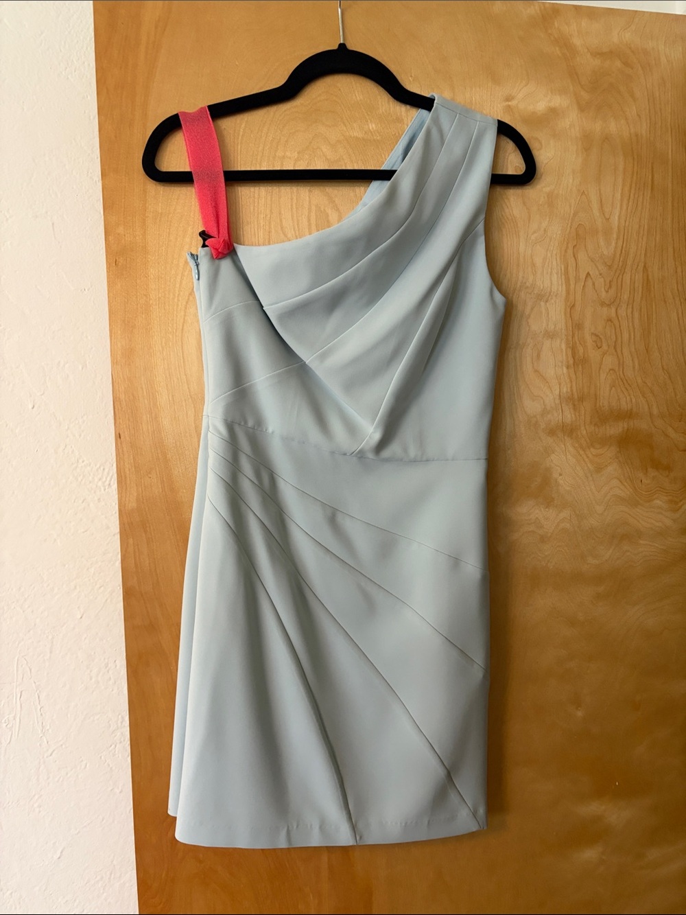 Michael Costello x Revolve One-Shoulder Light Blue Dress